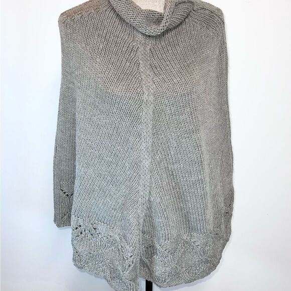 COCOGIO Italy Hand Knit Poncho Cape Anthropologie Alpaca One Size - Picture 1 of 7
